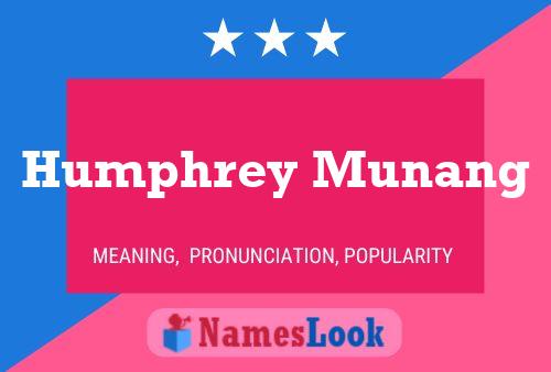 Humphrey Munang Namensposter