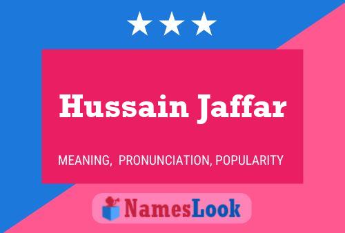 Hussain Jaffar Namensposter