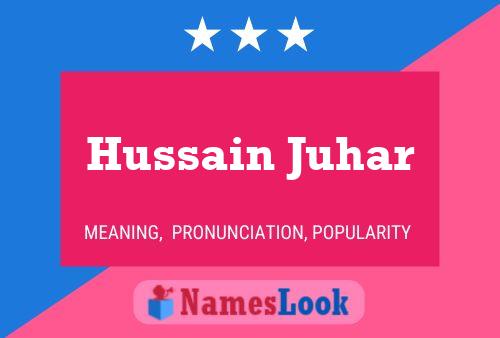 Hussain Juhar Namensposter