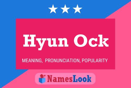 Hyun Ock Namensposter