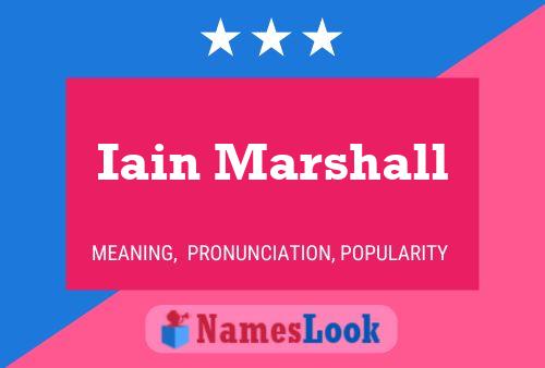 Iain Marshall Namensposter