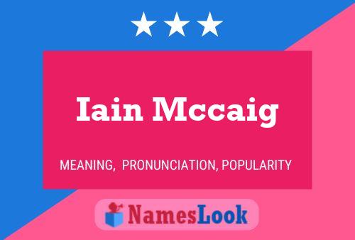 Iain Mccaig Namensposter