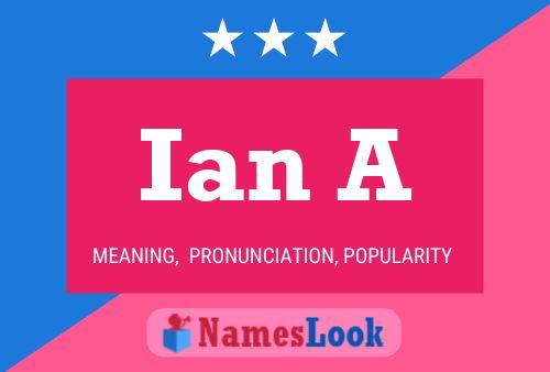 Ian A Namensposter