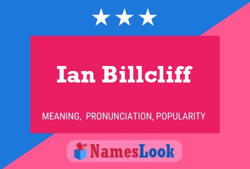 Ian Billcliff Namensposter