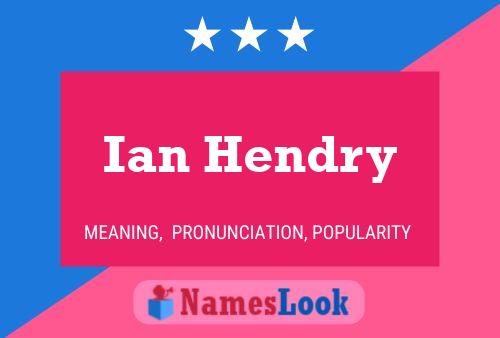 Ian Hendry Namensposter