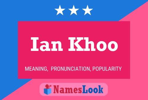 Ian Khoo Namensposter