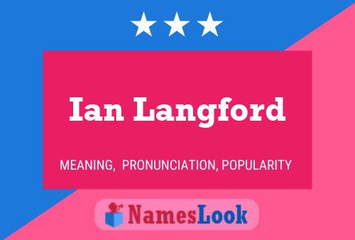 Ian Langford Namensposter