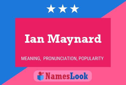 Ian Maynard Namensposter