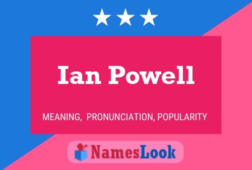 Ian Powell Namensposter