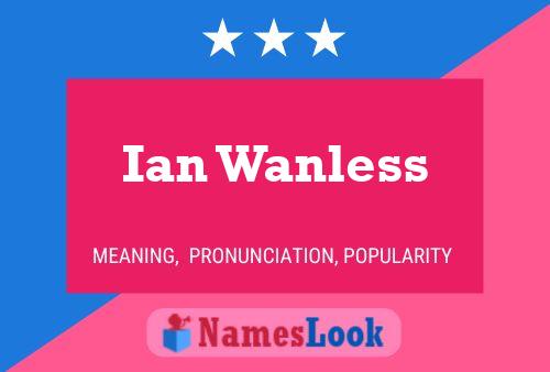 Ian Wanless Namensposter