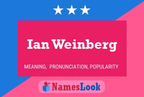 Ian Weinberg Namensposter