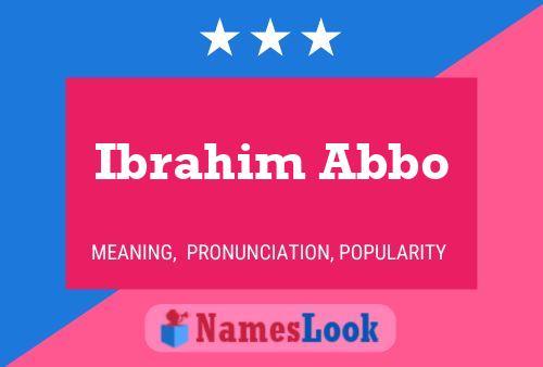 Ibrahim Abbo Namensposter