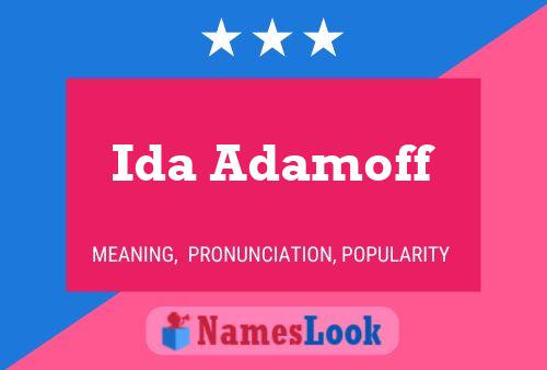 Ida Adamoff Namensposter