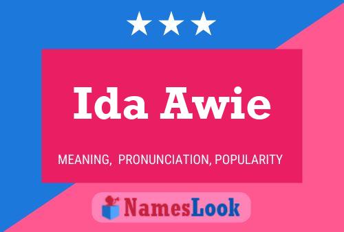 Ida Awie Namensposter