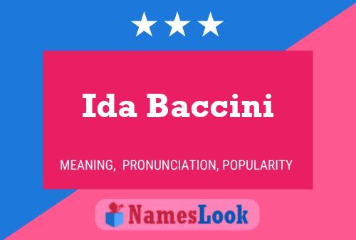 Ida Baccini Namensposter