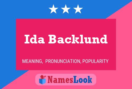 Ida Backlund Namensposter