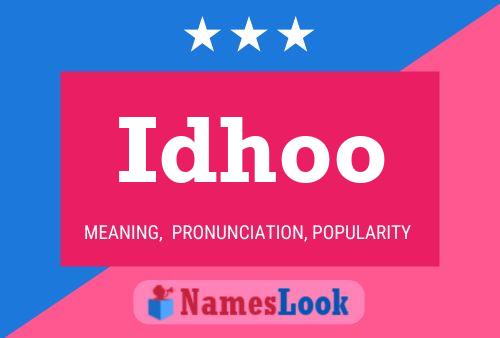 Idhoo Namensposter