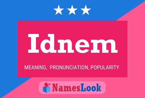 Idnem Namensposter