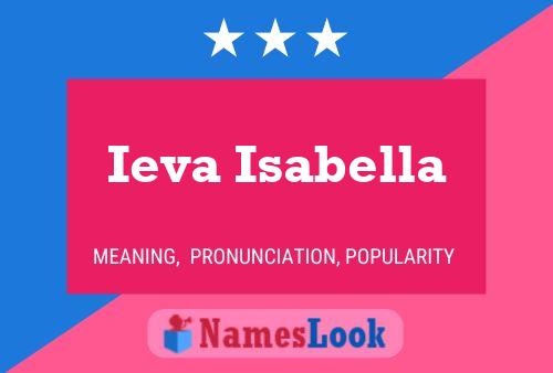 Ieva Isabella Namensposter