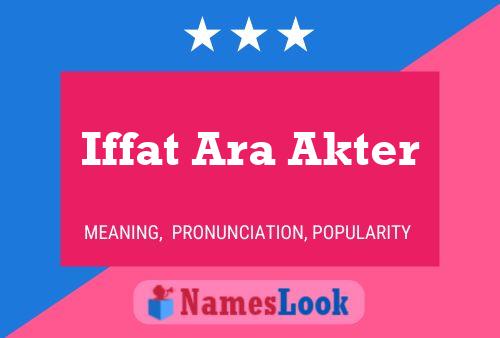 Iffat Ara Akter Namensposter