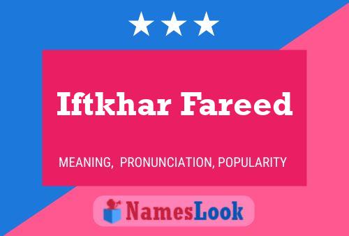 Iftkhar Fareed Namensposter