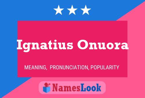 Ignatius Onuora Namensposter