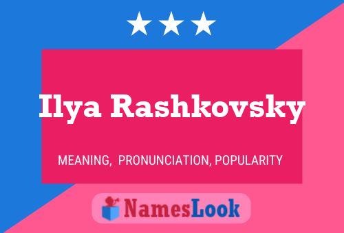 Ilya Rashkovsky Namensposter