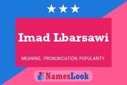 Imad Lbarsawi Namensposter