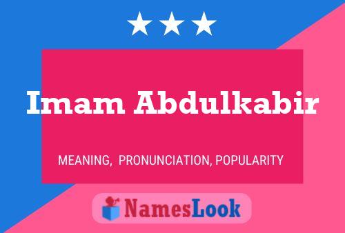 Imam Abdulkabir Namensposter