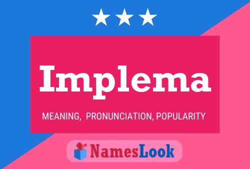 Implema Namensposter