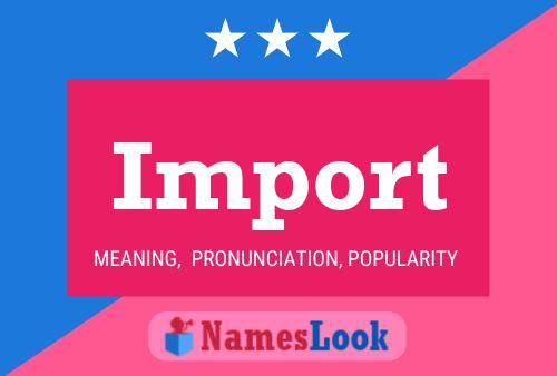 Import Namensposter