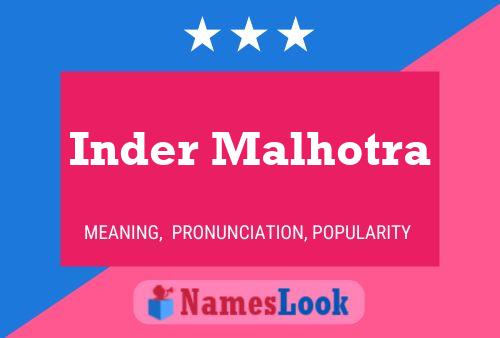 Inder Malhotra Namensposter