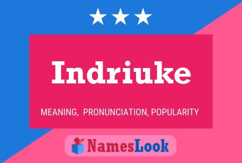 Indriuke Namensposter