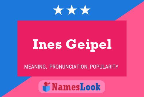 Ines Geipel Namensposter