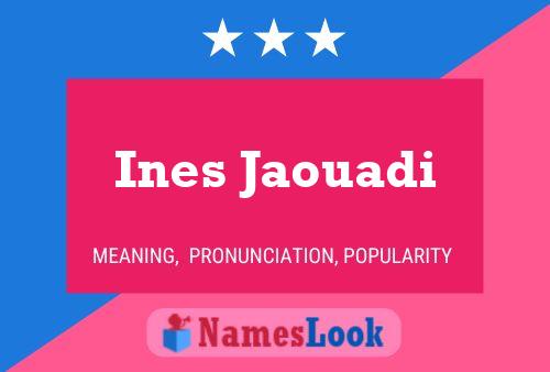 Ines Jaouadi Namensposter