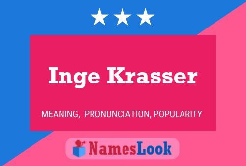 Inge Krasser Namensposter