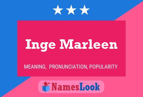 Inge Marleen Namensposter