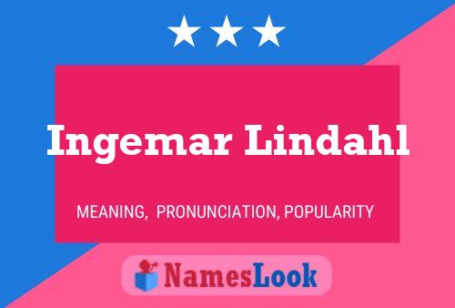 Ingemar Lindahl Namensposter