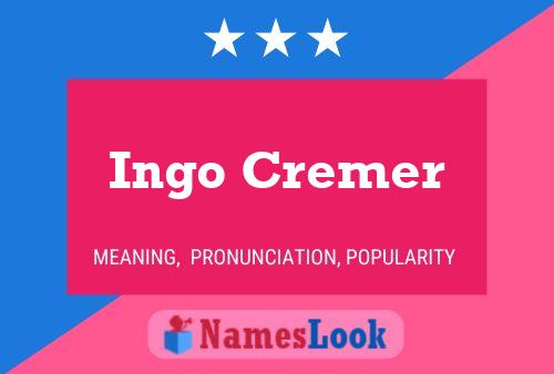 Ingo Cremer Namensposter