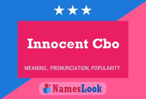 Innocent Cbo Namensposter