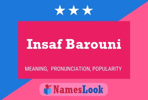 Insaf Barouni Namensposter