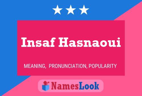 Insaf Hasnaoui Namensposter