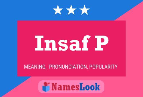 Insaf P Namensposter