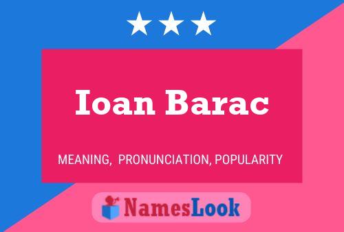 Ioan Barac Namensposter