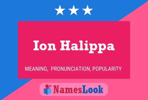 Ion Halippa Namensposter