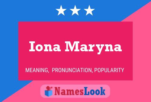 Iona Maryna Namensposter