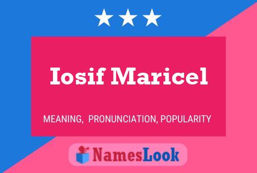 Iosif Maricel Namensposter