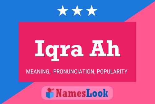 Iqra Ah Namensposter