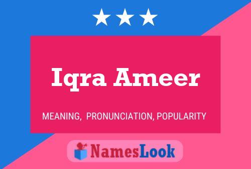 Iqra Ameer Namensposter