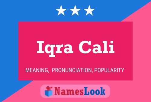 Iqra Cali Namensposter